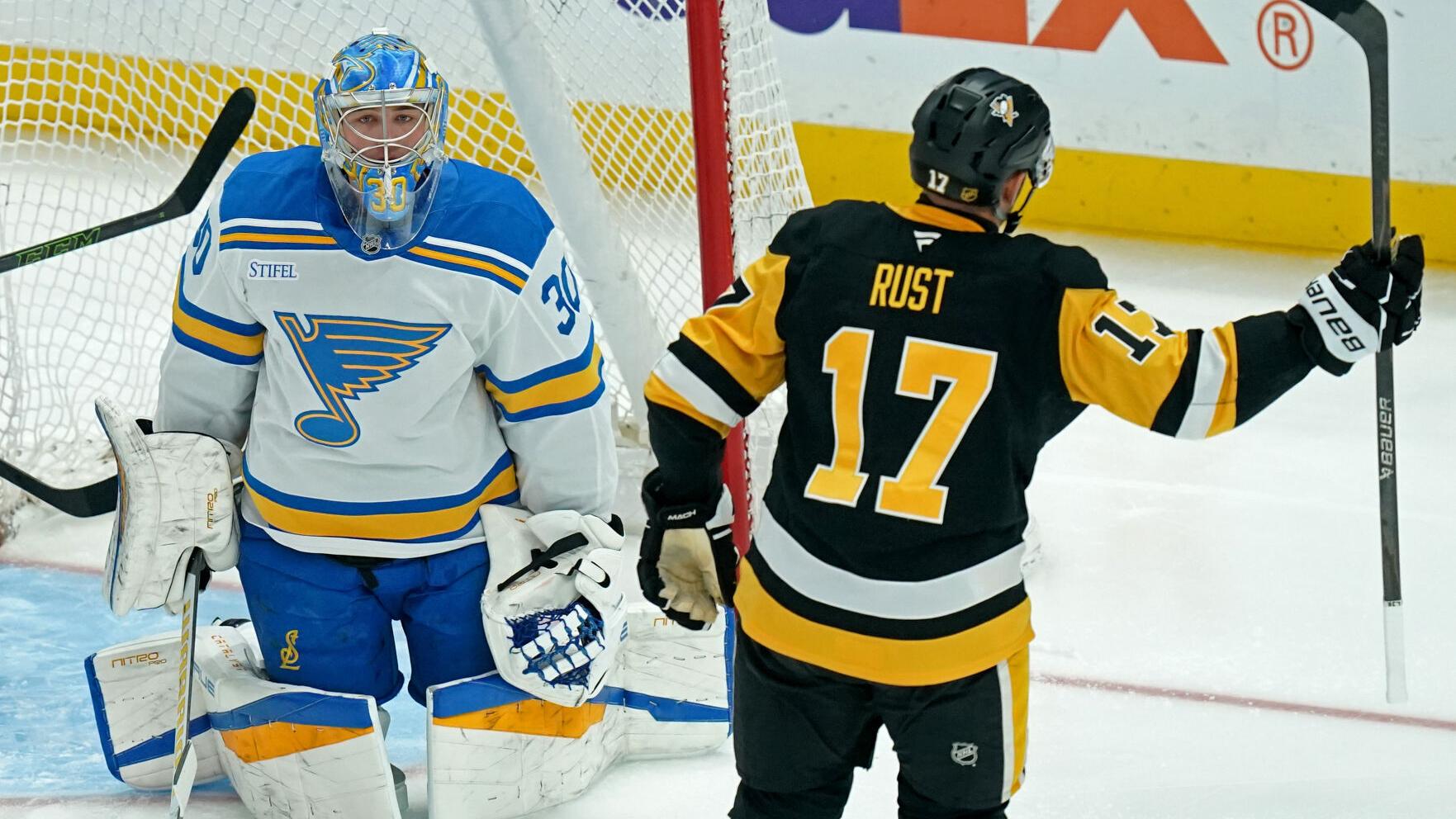 Blues drop fourth straight game in 6-3 loss to Penguins
